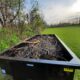Tree and brush waste in dumpster